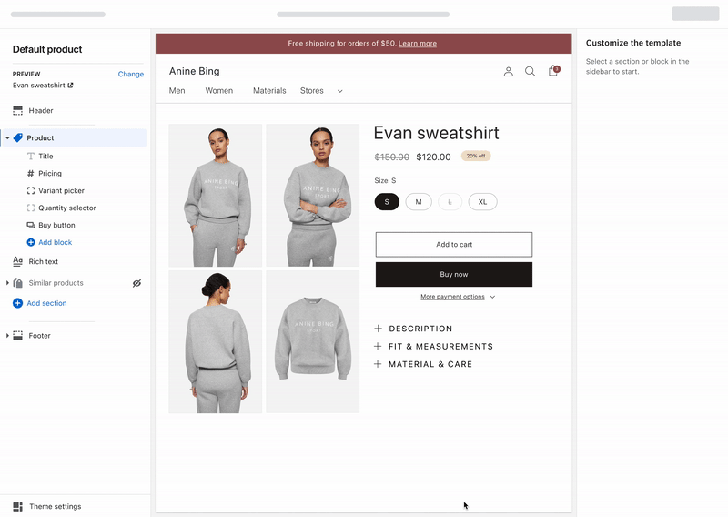 Example of Customizing Your Storefront