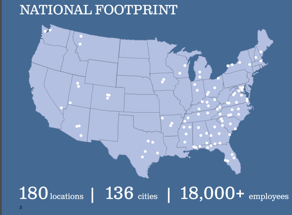 Comfort Systems’ footprint